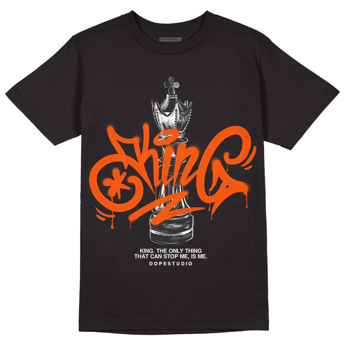 MSCHF Super Normal 2 Orange Milk DopeSkill T-Shirt King Chess Graphic Streetwear - Black