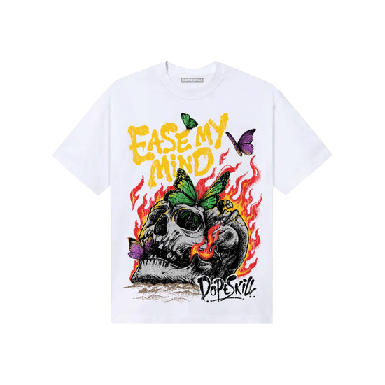 Yellow Sneakers DopeSkill T-Shirt Ease My Mind Graphic Streetwear - White