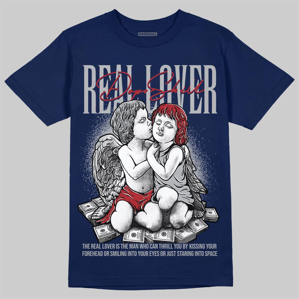 Jordan 12 Retro French Blue (2025) DopeSkill T-Shirt Real Lover Graphic Streetwear - navy