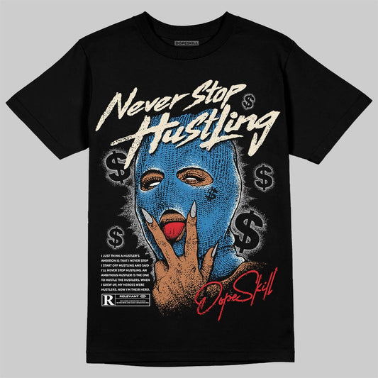 Jordan 3 Retro OG Rare Air DopeSkill T-Shirt Never Stop Hustling Graphic Streetwear - Black
