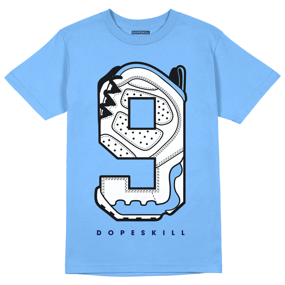 Jordan 9 Powder Blue DopeSkill Tropical Blue T-shirt No.9 Graphic Streetwear