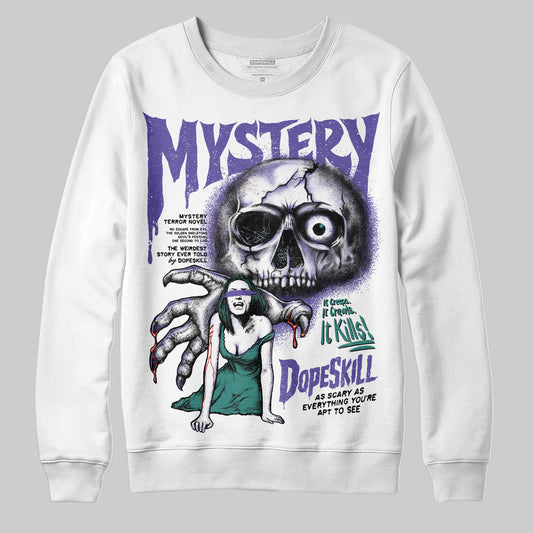 Jordan 5 OG “Grape” DopeSkill Sweatshirt Mystery Ghostly Grasp Graphic Streetwear - White