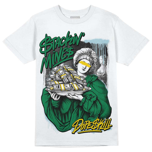 Jordan 5 “Lucky Green” DopeSkill T-Shirt Stackin Mines Graphic Streetwear - White