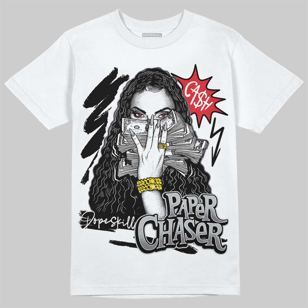 Jordan 12 Black Wolf Grey DopeSkill T-Shirt NPC Graphic Streetwear - White