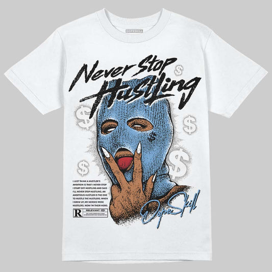 Jordan 12 Retro 'Melo' DopeSkill T-Shirt Never Stop Hustling Graphic Streetwear - White