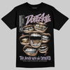 Harris Tweed x Dunk Low Denim Turquoise and Baroque Brown DopeSkill T-Shirt The Mouth With No Droughts Graphic Streetwear - black