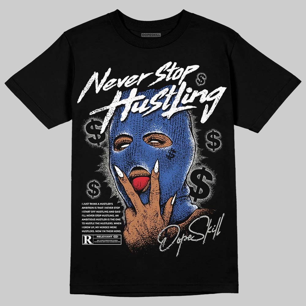 Jordan 3 "Lucky Shorts" DopeSkill T-Shirt Never Stop Hustling Graphic Streetwear - Black