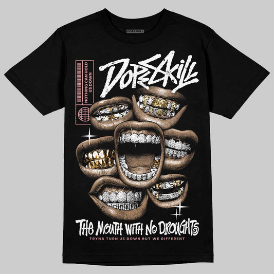Harris Tweed x Wmns Dunk Low 'Black Phantom' DopeSkill T-Shirt The Mouth With No Droughts Graphic Streetwear - Black