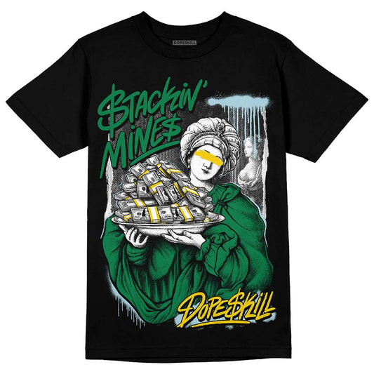 Jordan 5 “Lucky Green” DopeSkill T-Shirt Stackin Mines Graphic Streetwear - Black