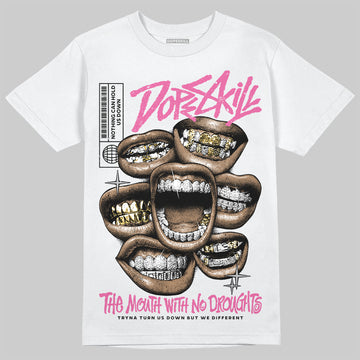 Asics Gel-Kayano 14 ‘Cream Sweet Pink’ DopeSkill T-Shirt The Mouth With No Droughts Graphic Streetwear - WHite