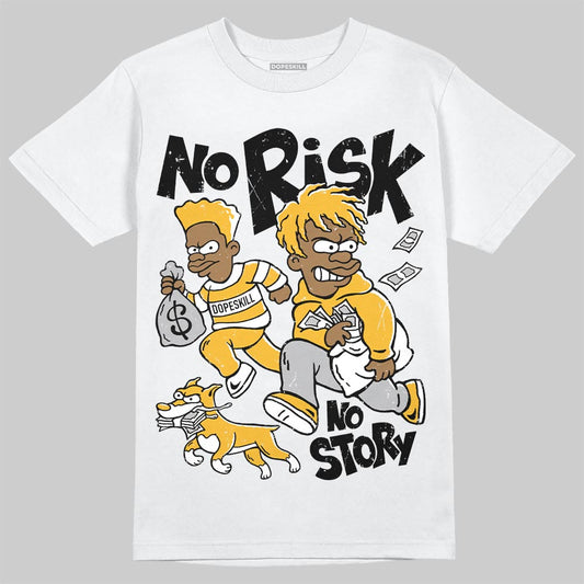 Jordan 5 'Tokyo' DopeSkill T-Shirt No Risk No Story Graphic Streetwear - White