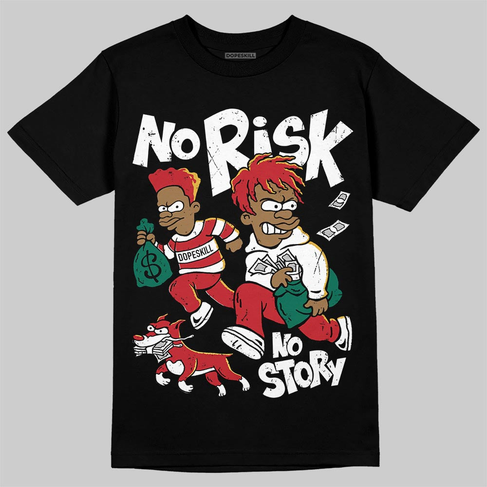 Jordan 3 Mexico 'El Vuelo' DopeSkill T-Shirt No Risk No Story Graphic Streetwear - black
