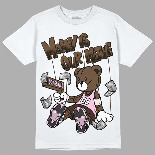 Jordan 11 Retro Neapolitan DopeSkill T-Shirt Money Is Our Motive Bear Graphic Streetwear
