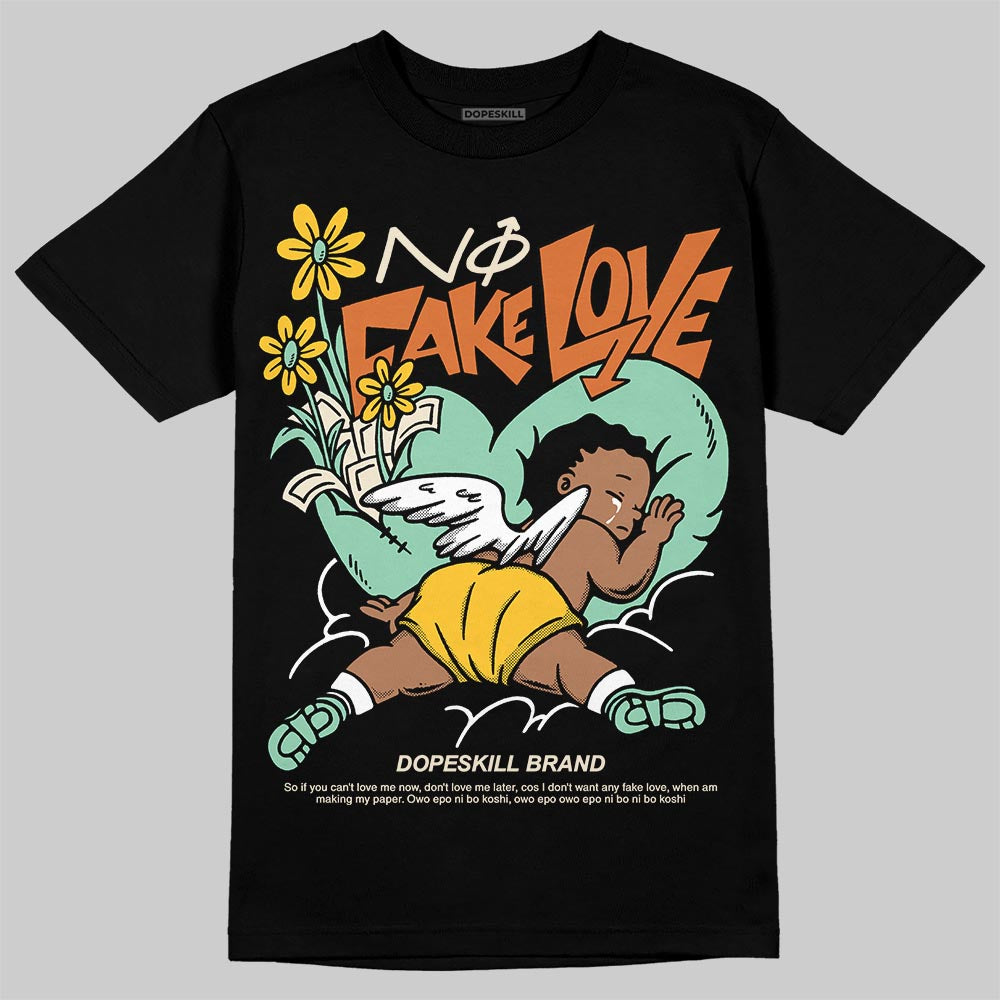 SB Dunk Low Rodeo Tourmaline DopeSkill T-Shirt No Fake Love Graphic Streetwear - Black