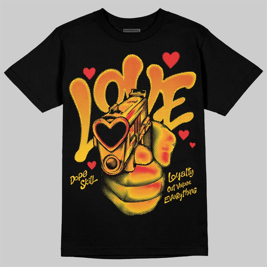 Yellow Sneakers DopeSkill T-Shirt Love Shot Graphic Streetwear - black