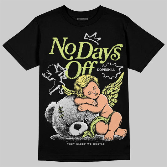 Jordan 4 GS “Light Lemon Twist” DopeSkill T-Shirt New No Days Off Graphic Streetwear - Black