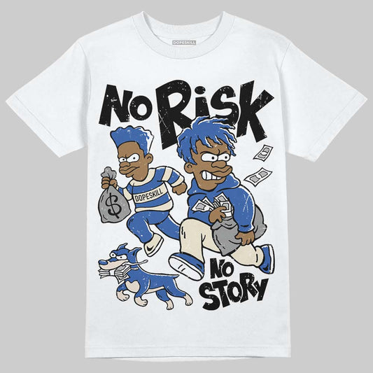 Jordan 1 Low Travis Scott x Fragment DopeSkill T-Shirt No Risk No Story Graphic Streetwear - White
