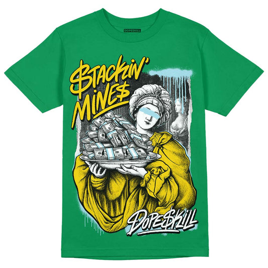 Jordan 5 “Lucky Green” DopeSkill Green T-Shirt Stackin Mines Graphic Streetwear