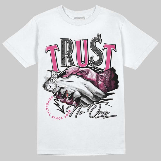 Asics Gel-1130 Pink Glo/ Black DopeSkill T-Shirt Trust No One Graphic Streetwear - White