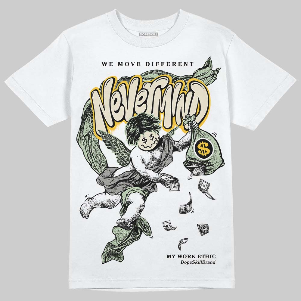 Jordan 4 WMNS “Seafoam” (2025) DopeSkill T-Shirt Nevermind Graphic Streetwear - White