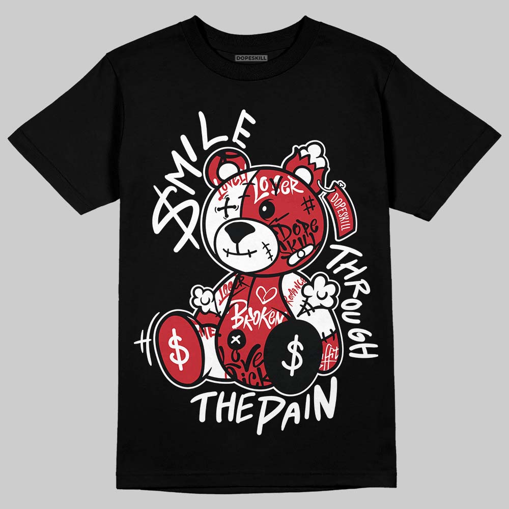 Jordan 1 Low OG "Chicago" DopeSkill T-Shirt Smile Through The Pain Graphic Streetwear - Black