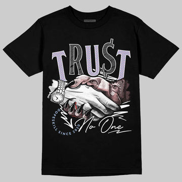 Harris Tweed x Dunk Low Denim Turquoise and Baroque Brown DopeSkill T-Shirt Trust No One Graphic Streetwear - Black
