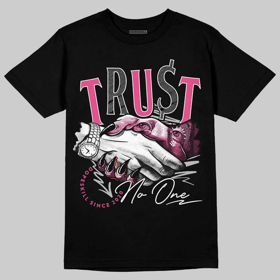 Asics Gel-1130 Pink Glo/ Black DopeSkill T-Shirt Trust No One Graphic Streetwear - Black