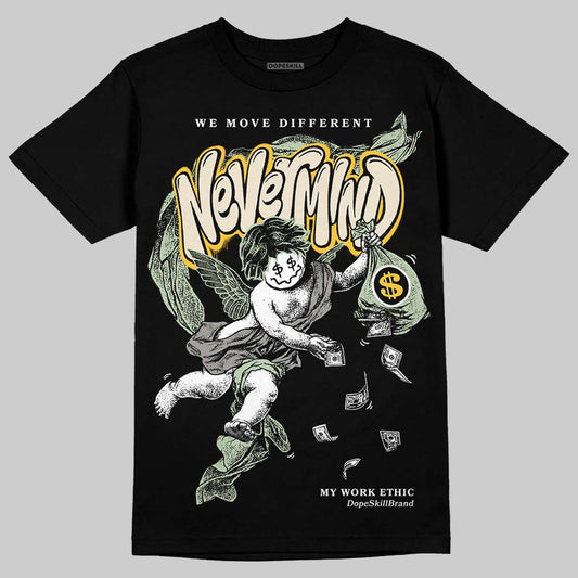 Jordan 4 WMNS “Seafoam” (2025) DopeSkill T-Shirt Nevermind Graphic Streetwear - Black