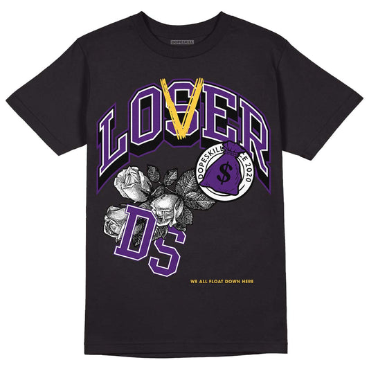 Jordan 12 “Field Purple” DopeSkill T-Shirt Loser Lover Graphic Streetwear - Black