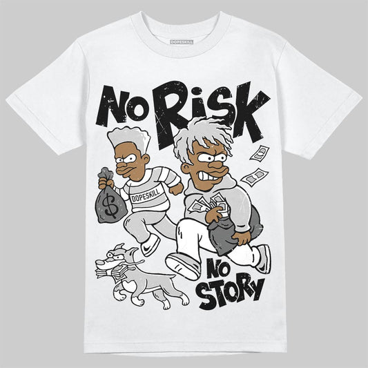 Air Foamposite One 'Triple White' DopeSkill T-Shirt No Risk No Story Graphic Streetwear - White