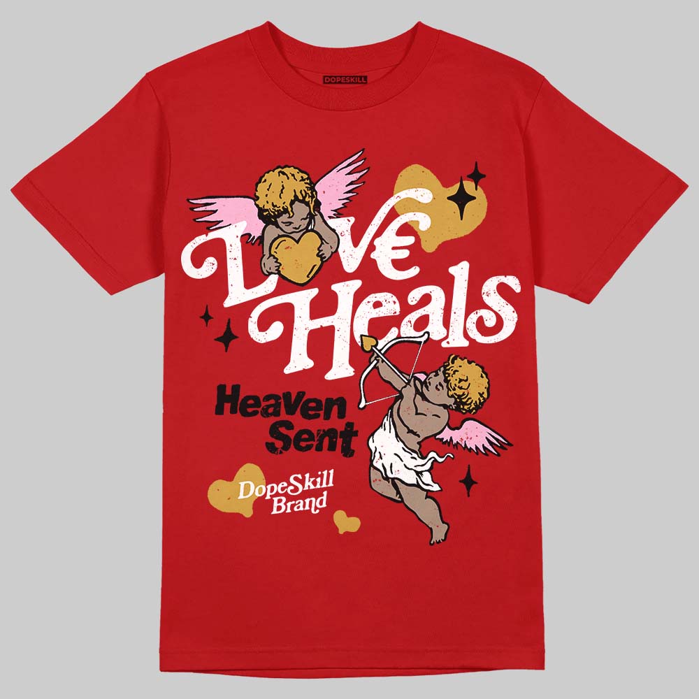 Nigel Sylvester x Air Jordan 4 ‘Brick by Brick’ DopeSkill T-Shirt New Love Heals Graphic Streetwear - Red