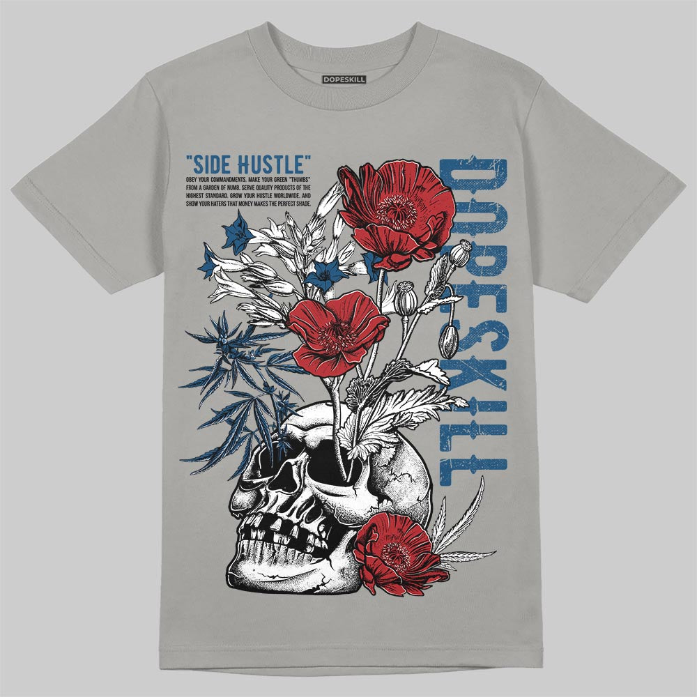 Jordan 12 Retro French Blue (2025) DopeSkill T-Shirt Side Hustle Graphic Streetwear - Gravel