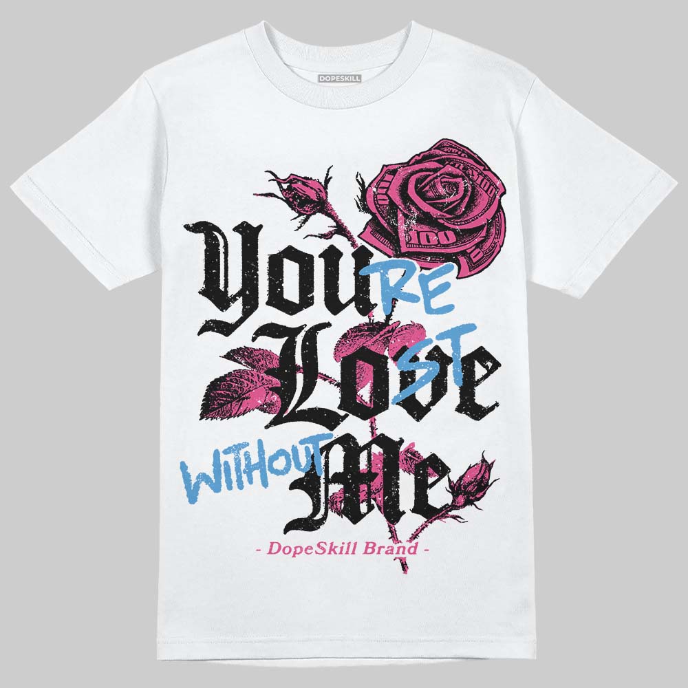 Asics Gel-1130 Pink Glo/ Black DopeSkill T-Shirt You’re Lost Without Me Graphic Streetwear - White