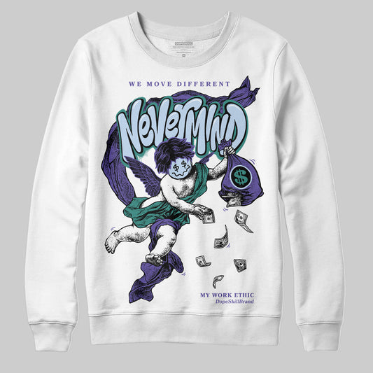 Jordan 5 OG “Grape” DopeSkill Sweatshirt Nevermind Graphic Streetwear - White