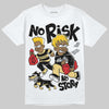 Quai 54 x Air Jordan 1 Retro Low OG Tour Yellow Black DopeSkill T-Shirt No Risk No Story Graphic Streetwear - White