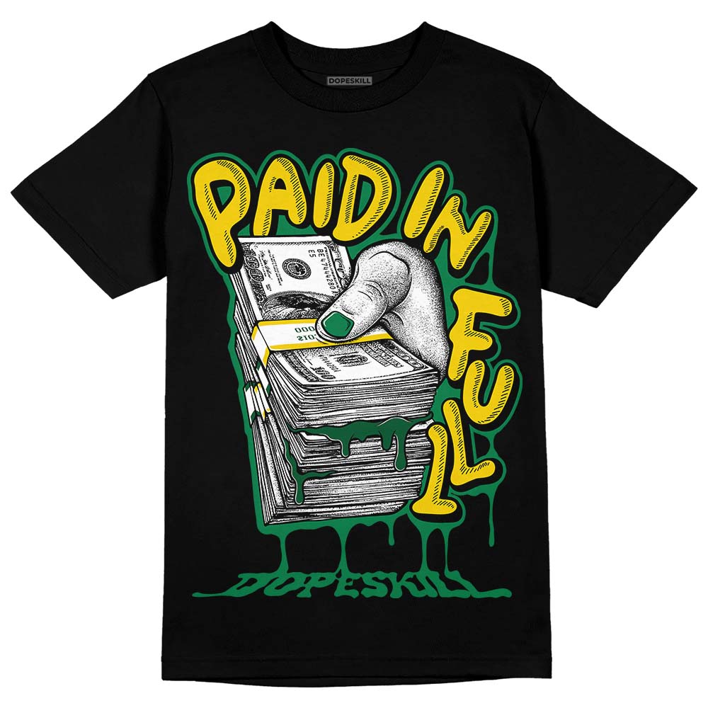 Green Sneakers DopeSkill T-Shirt Paid In Full Graphic Streetwear - Black