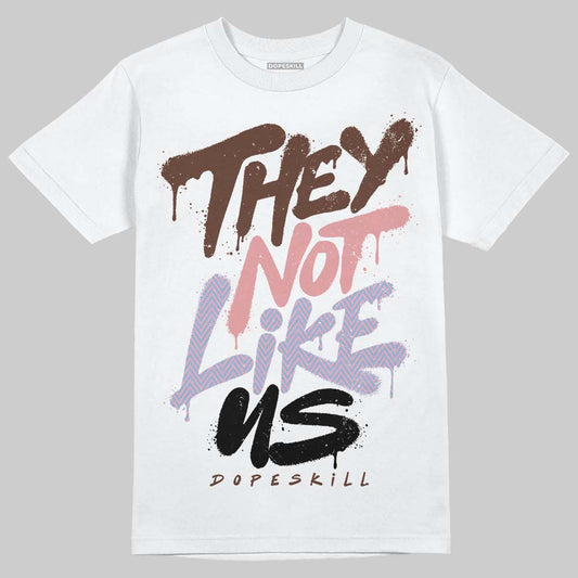 Harris Tweed x Dunk Low Denim Turquoise and Baroque Brown DopeSkill T-Shirt They Not Like Us Graphic Streetwear - White