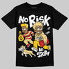 Quai 54 x Air Jordan 1 Retro Low OG Tour Yellow Black DopeSkill T-Shirt No Risk No Story Graphic Streetwear - black