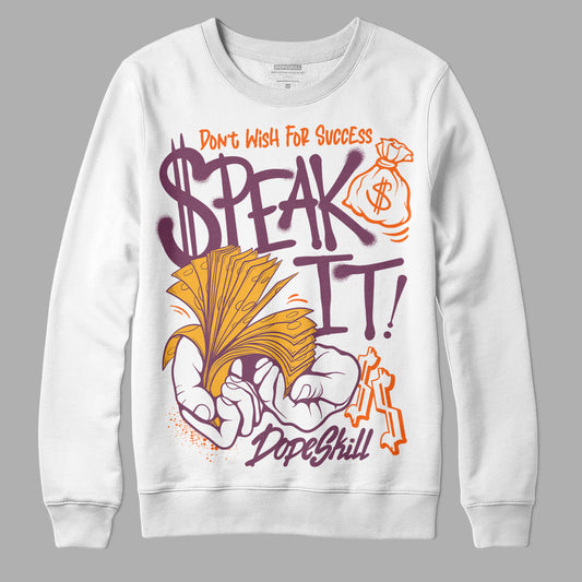 Jordan 1 Retro High OG Brotherhood DopeSkill Sweatshirt Speak It Graphic Streetwear - White