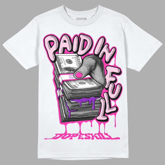 Pink Sneakers DopeSkill T-Shirt Paid In Full Graphic Streetwear - White 