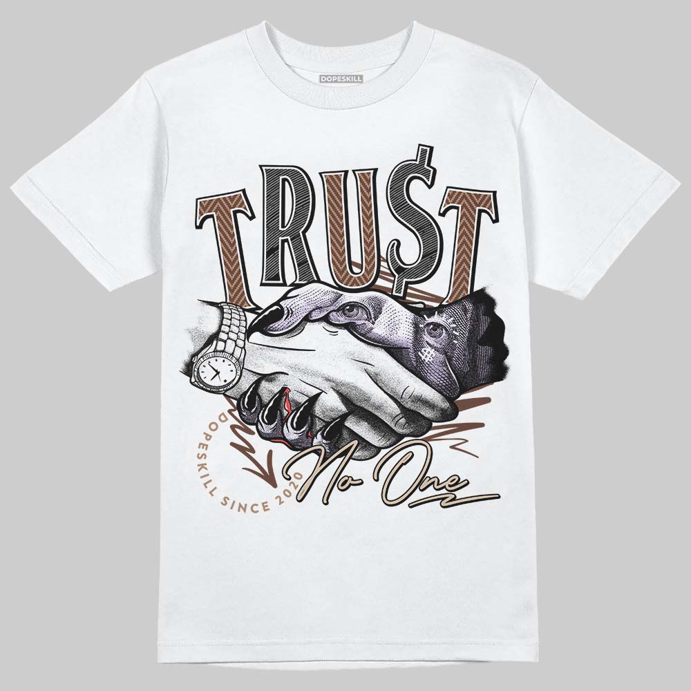 Harris Tweed x Wmns Dunk Low 'Sesame' DopeSkill T-Shirt Trust No One Graphic Streetwear - White