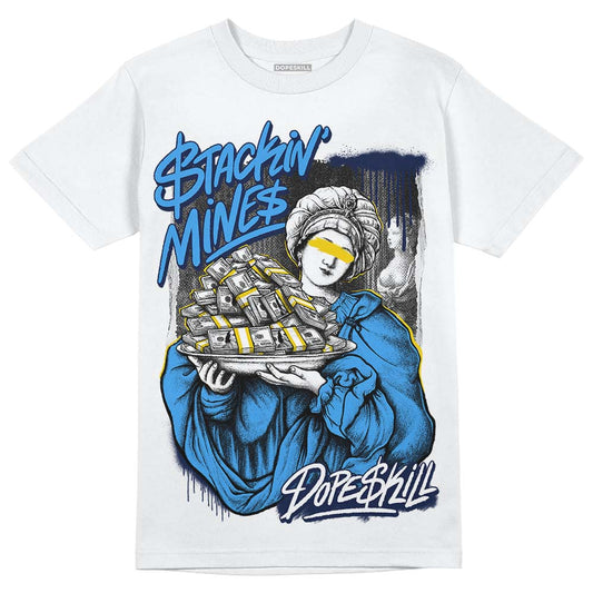 Jordan 3 "Midnight Navy" DopeSkill T-Shirt Stackin Mines Graphic Streetwear - White