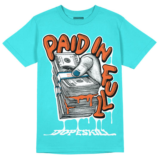 Dunk Low “Miami Dolphins” DopeSkill Tahiti Blue T-shirt Paid In Full Graphic Streetwear