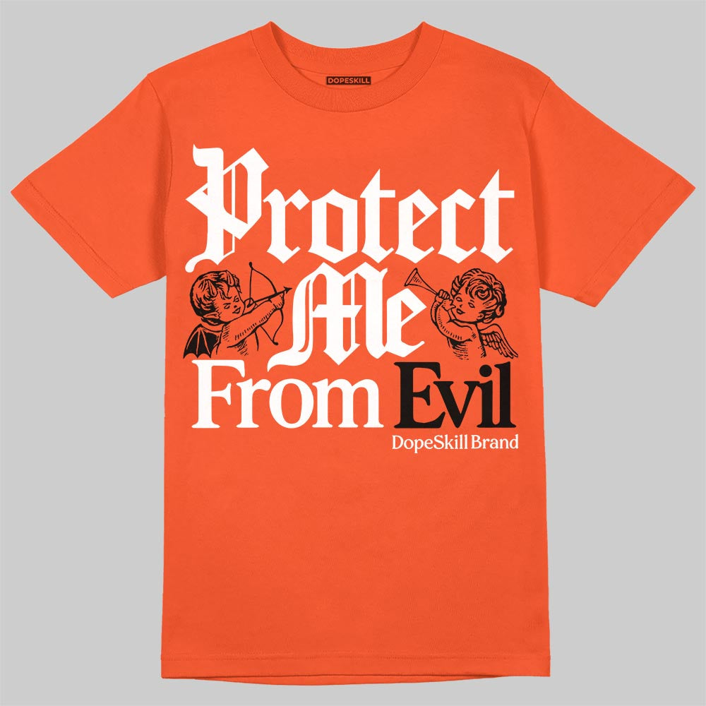 Jordan 1 Retro High OG Shattered Backboard (2025) DopeSkill T-Shirt Protect Me From Evil Graphic Streetwear - Orange