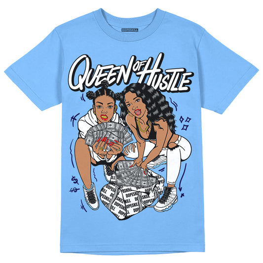 Jordan 9 Powder Blue DopeSkill Tropical Blue T-shirt Queen Of Hustle Graphic Streetwear