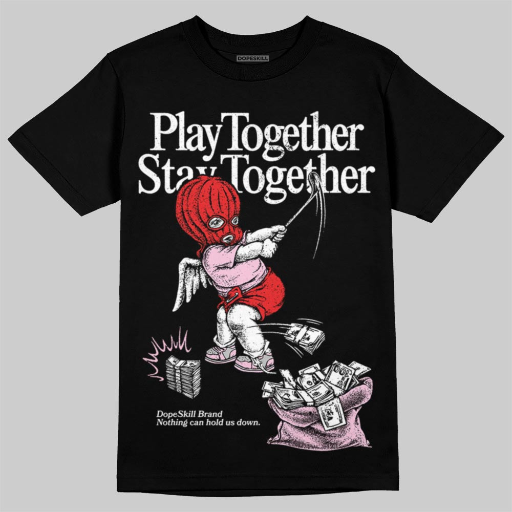 Awake NY x Air Jordan 5 Arctic Pink DopeSkill T-Shirt Play together, Stay together Graphic Streetwear - Black