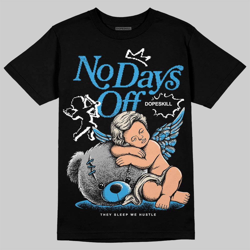 Jordan 1 High OG “UNC” Reimagined DopeSkill T-Shirt New No Days Off Graphic Streetwear - Black