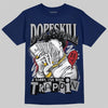 Jordan 12 Retro French Blue (2025) DopeSkill T-Shirt Sorry I've Been Trappin Graphic Streetwear - navy