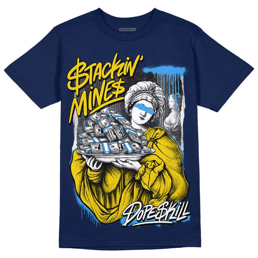Jordan 3 "Midnight Navy" DopeSkill Navy T-Shirt Stackin Mines Graphic Streetwear