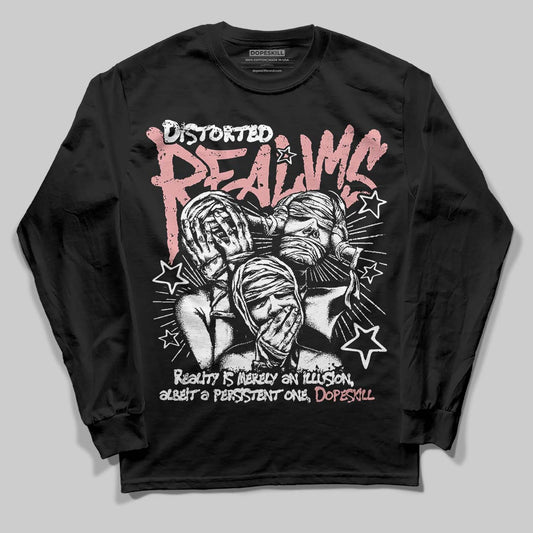 Harris Tweed x Wmns Dunk Low 'Black Phantom' DopeSkill Long Sleeve T-Shirt Distorted Realms Graphic Streetwear - Black